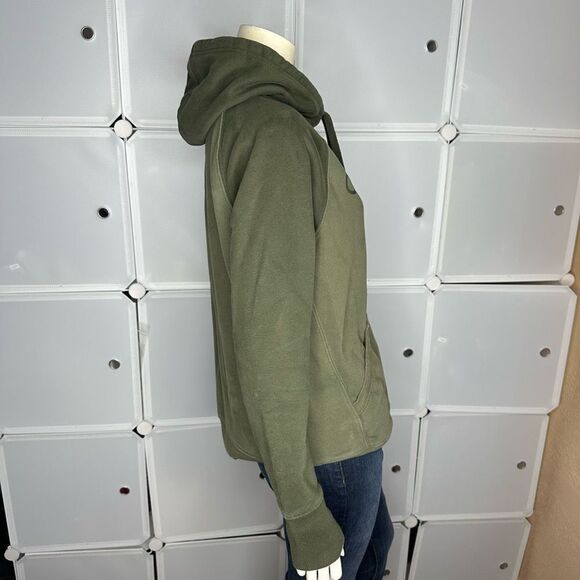 Champion Green Two Tone Hoodie Sweatshirt Size Medium - Picture 6 of 10